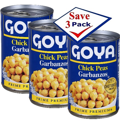 Goya Chick Peas 15.5 oz Pack of 3